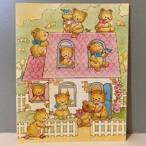 Vintage Gibson Bear House Stickers